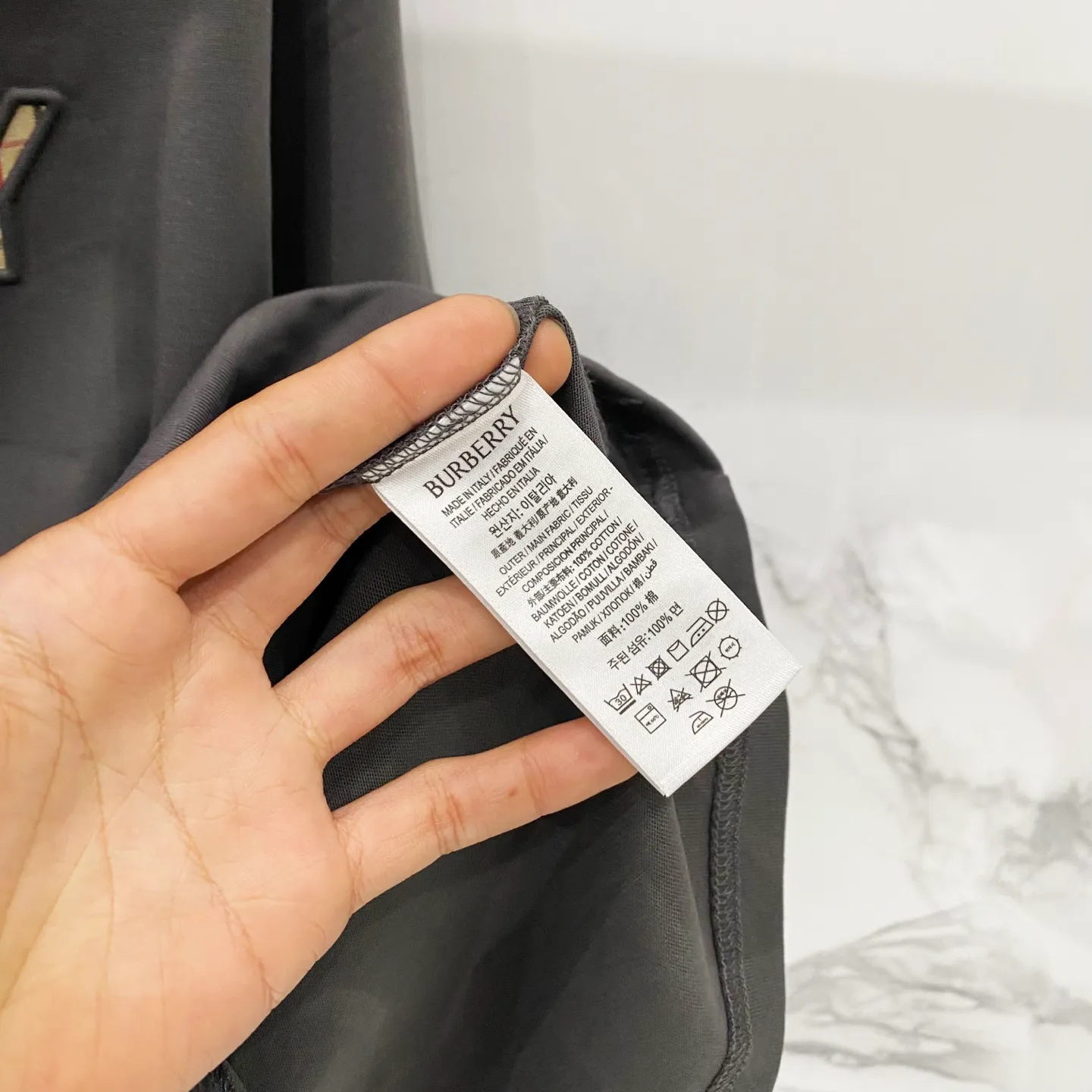 BURBERRY/ - 260 T LOGO Quality 100 ％ Versatile Size:XS-L :Black.White.Gray